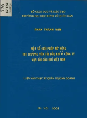 Một số giải pháp mở rộng thị trường vận tải dầu khí ở công ty vận tải dầu khí việt nam