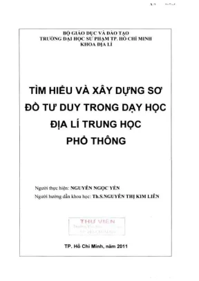 Khóa luận tốt nghiệp địa lý tìm hiểu và xây dựng sơ đồ tư duy trong dạy học địa lí trung học phổ thông