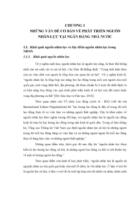 Phát triển nguồn nhân lực tại ngân hàng nhà nước việt nam chi nhánh tỉnh cao bằng