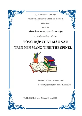 Khóa luận tốt nghiệp hóa học tổng hợp chất màu nâu trên nền mạng tinh thể spinel