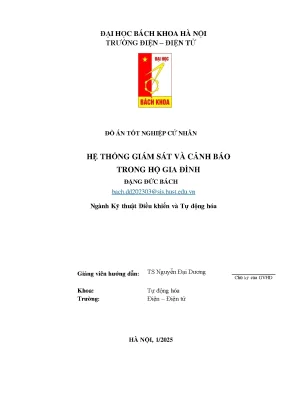 Đồ án tốt nghiệp cử nhân hệ thống giám sát và cảnh báo trong hộ gia đình