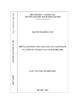 Những giải pháp nâng cao năng lực cạnh tranh tại công ty cổ phần vận tải ô tô phú thọ