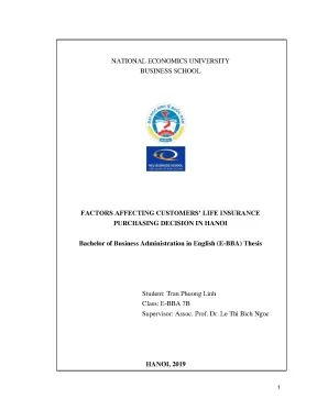 Factors affecting customers life insurance purchasing decision in hanoi