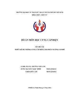 Đồ án cung cấp điện nhóm 8