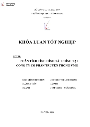 Phân tích tình hình tài chính tại công ty cổ phần truyền thông vmg