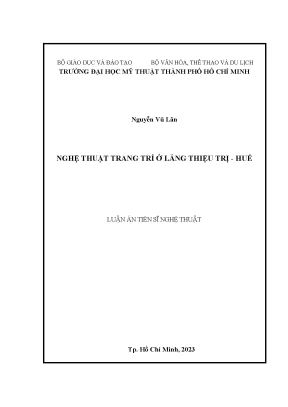 Nghệ thuật trang trí ở lăng thiệu trị huế