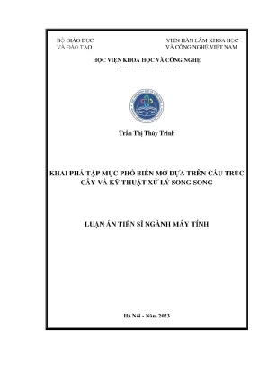 Khai phá tập mục phổ biến mờ dựa trên cấu trúc cây và kỹ thuật xử lý song song