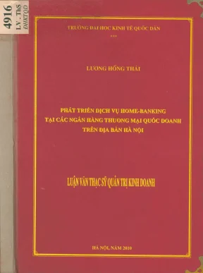 Phát triển dịch vụ home banking tại các ngân hàng thương mại quốc doanh trên địa bàn hà nội