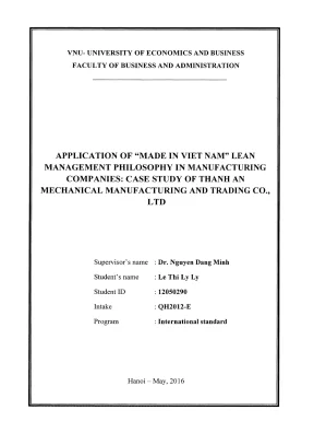 Khóa luận tốt nghiệp quản trị kinh doanh applicatin of made in vietnam lean management philosophy in manufacturing companises case study of thanh an mechanical manufacturing and trading co ltd