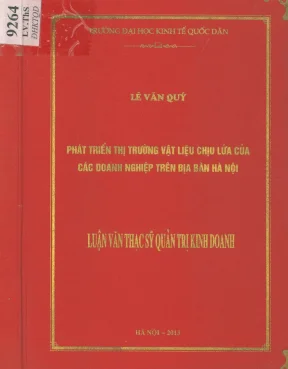 Phát triển thị trường vật liệu chịu lửa của các doanh nghiệp trên địa bàn hà nội