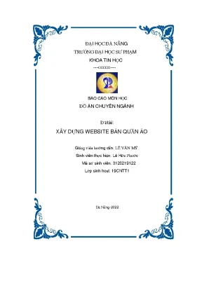 Báo cáo môn học đồ án chuyên ngành đề tài xây dựng website bán quần á