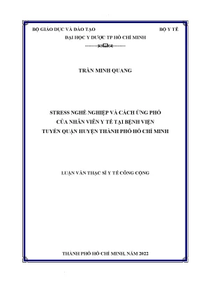 Stress nghề nghiệp và cách ứng phó của nhân viện y tế tại bệnh viện tuyến quận huyện thành phố hồ chí minh