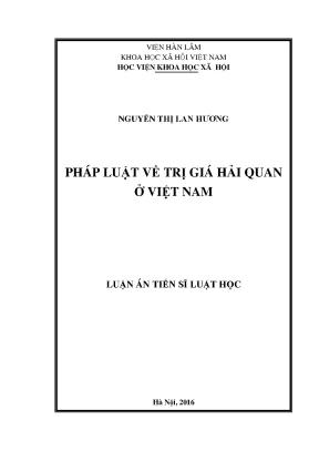 Pháp luật về trị giá hải quan ở việt nam