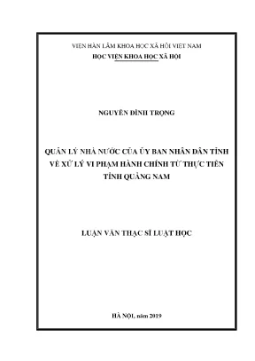 Quản lý nhà nước của ủy ban nhân dân tỉnh về xử lý vi phạm hành chính từ thực tiễn tỉnh quảng nam compressed
