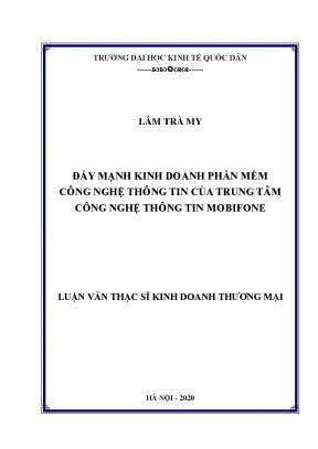 Đẩy mạnh kinh doanh phần mềm công nghệ thông tin của trung tâm công nghệ thông tin mobifone