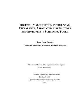 Hospital malnutrition in viet nam prevalence associated risk factors and appropriate screening tools