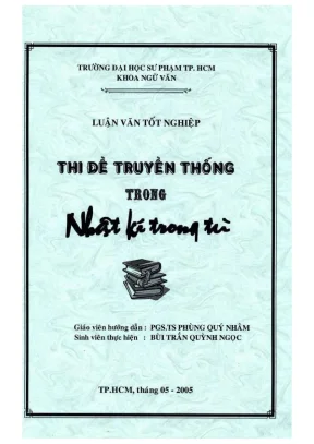 Khóa luận tốt nghiệp ngữ văn thi đề truyền thống trong nhật ký trong tù