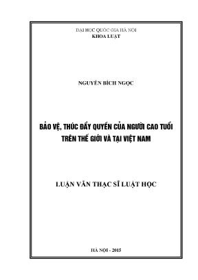 Bảo vệ thúc đẩy quyền của người cao tuổi trên thế giới và tại việt nam