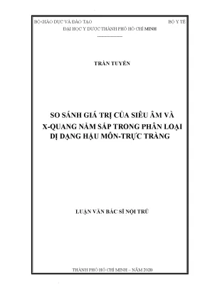 So sánh giá trị của siêu âm và x quang nằm sấp trong phân loại dị dạng hậu môn trực tràng
