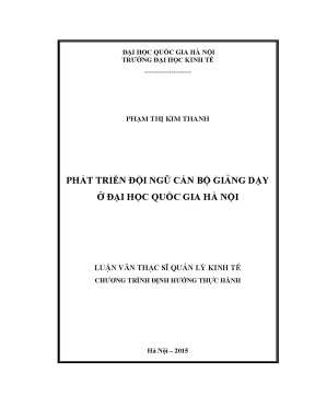Phát triển đội ngũ cán bộ giảng dạy ở đại học quốc gia hà nội