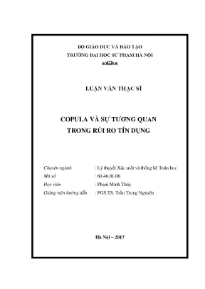 Copula và sự tương quan trong rủi ro tín dụng