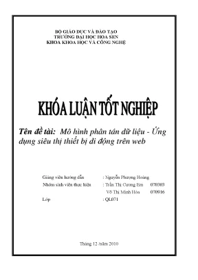 Mô hình phân tán dữ liệu ứng dụng siêu thị thiết bị di động trên web