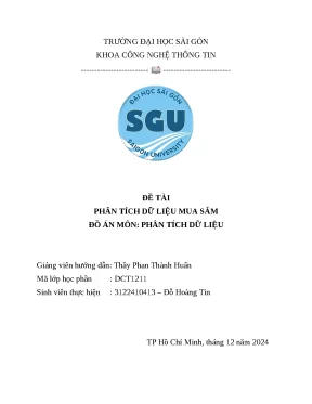 Đề tài phân tích dữ liệu mua sắm đồ án môn phân tích dữ liệu
