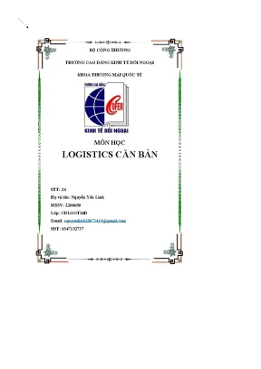 Tổng quan về logistics nội dung cơ bản