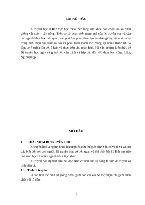 Giáo trình sinh học di truyền