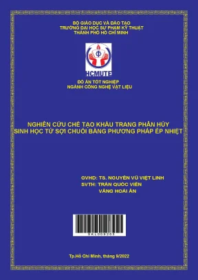 Nghiên cứu chế tạo khẩu trang phân hủy sinh học từ sợi chuối bằng phương pháp ép nhiệt