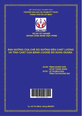 Ảnh hưởng của chế độ nướng đến chất lượng và tính chất của bánh cookies bổ sung okara