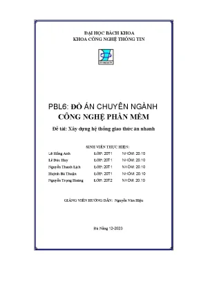 Pbl6 falth đồ án công nghệ phần mềm clone shopee food