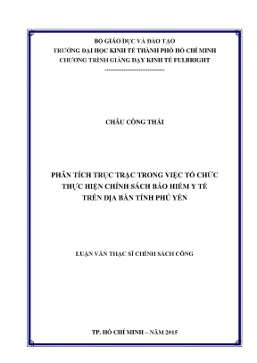 Phân tích trục trặc trong việc tổ chức thực hiện chính sách bảo hiểm y tế trên địa bàn tỉnh phú yên