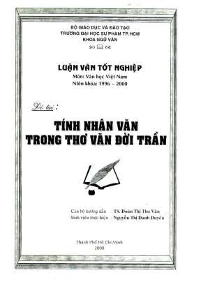 Khóa luận tốt nghiệp ngữ văn tính nhân văn trong thơ văn đời trần