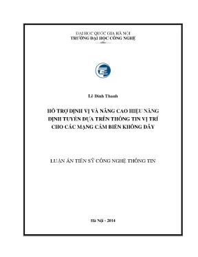 Hỗ trợ định vị và nâng cao hiệu năng định tuyến dựa trên thông tin vị trí cho các mạng cảm biến không dây