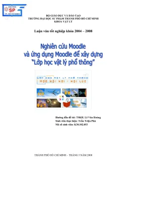 Khóa luận tốt nghiệp vật lý nghiên cứu moodle và ứng dụng moodle để xây dựng lớp học vật lý phổ thông