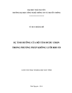 Sự ảnh hưởng của bộ tâm được chọn trong phương pháp không lưới rbf fd