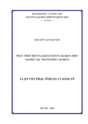 Phát triển dịch vụ khách hàng sử dụng điện tại điện lực thành phố cao bằng