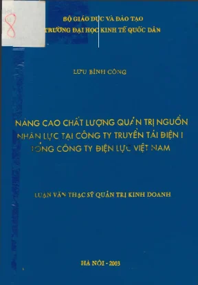 Nâng cao chất lượng quản trị nguồn nhân lực tại công ty truyền tải điện 1 tổng công ty điện lực việt nam
