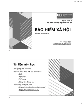 Bảo hiểm xã hội ueh