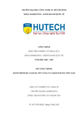 Hành trình mua sắm đa nền tảng của khách hàng việt nam