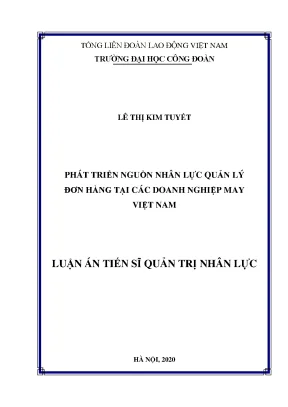 Phát triển nguồn nhân lực quản lý đơn hàng tại các doanh nghiệp may việt nam