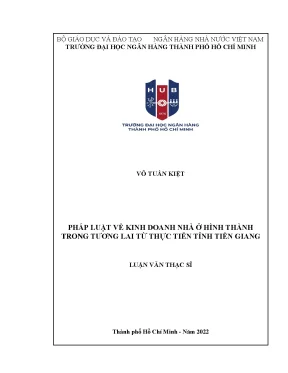 Pháp luật về kinh doanh nhà ở hình thành trong tương lai từ thực tiễn tỉnh tiền giang