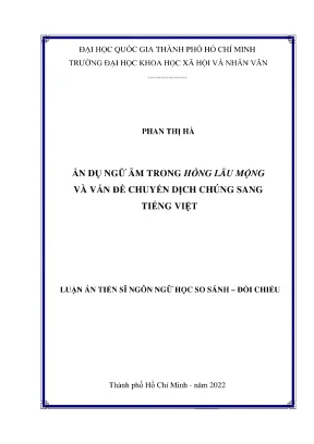 Ẩn dụ ngữ âm trong hồng lâu mộng và vấn đề chuyển dịch chúng sang tiếng việt
