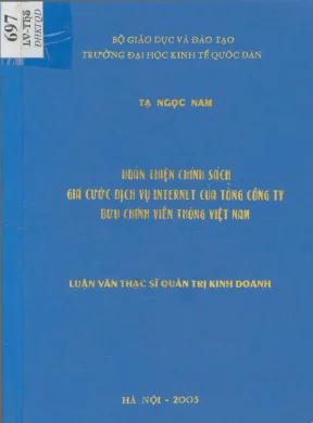 Hoàn thiện chính sách giá cước dịch vụ interrnet của tổng công ty bưu chính viễn thông việt nam