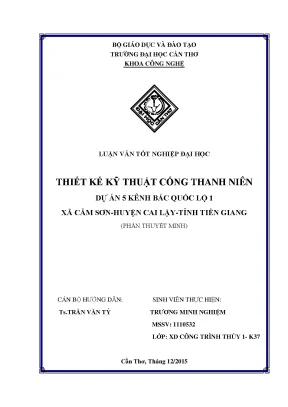 Thiết kế cống thanh niên