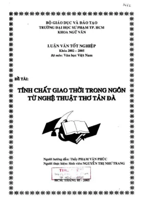 Khóa luận tốt nghiệp ngữ văn tính chất giao thời trong ngôn từ nghệ thuật thơ tản đà