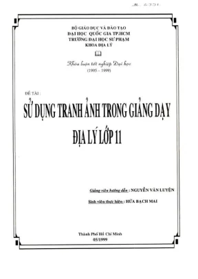 Khóa luận tốt nghiệp địa lý sử dụng tranh ảnh trong giảng dạy địa lý lớp 11