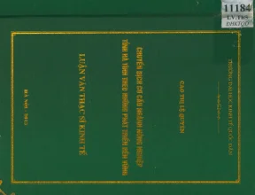 Chuyển dịch cơ cấu ngành nông nghiệp tỉnh hà tĩnh theo hướng phát triển bền vững