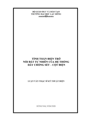 Tính toán điện trở nối đất tự nhiên của hệ thống dây chống sét cột điện